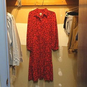 A New Day Red Floral Dress, Size XS